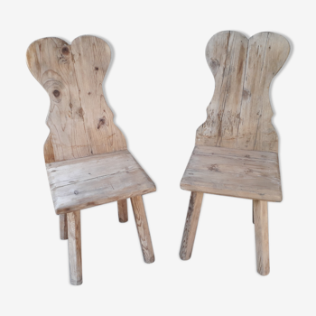 Pair of brutalist chairs