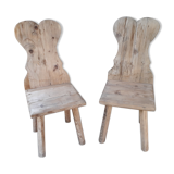 Pair of brutalist chairs