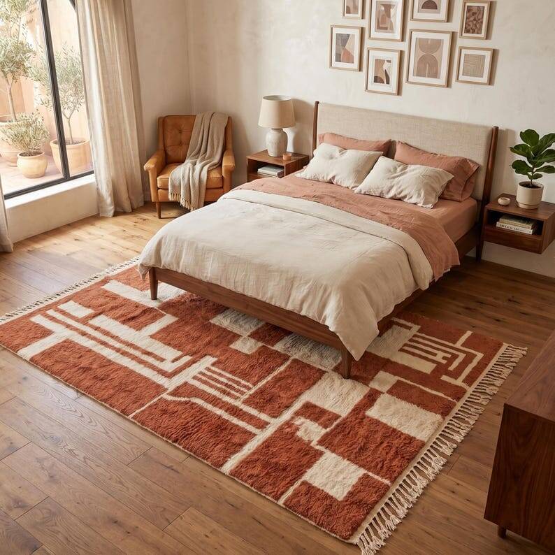 Authentic traditional Atlas wool rug 1.5/2.5 m
