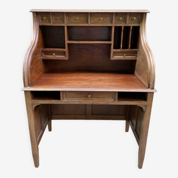 Bureau secrétaire ancien bois massif ébénisterie artisanale