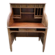 Antique solid wood secretary desk, handcrafted cabinetry.