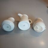 3 small antique porcelain pitchers/milk pots