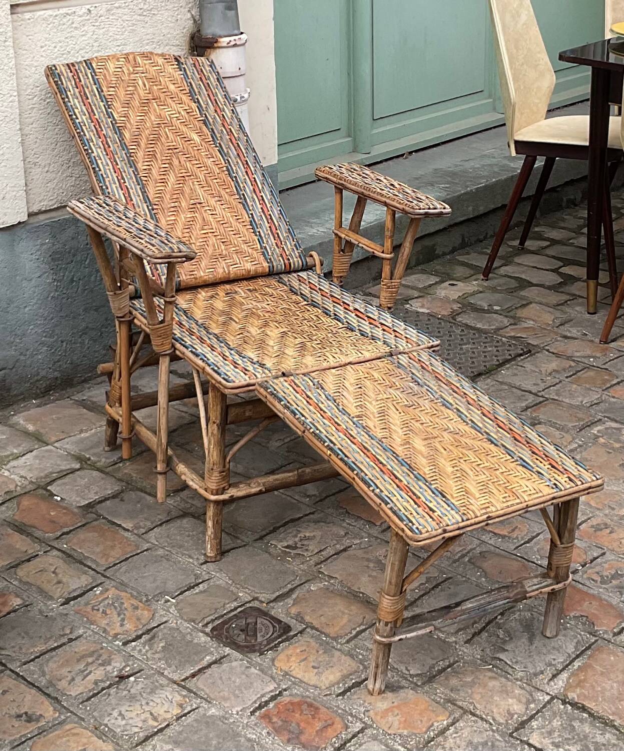 Rattan chaise longue 1910/1920