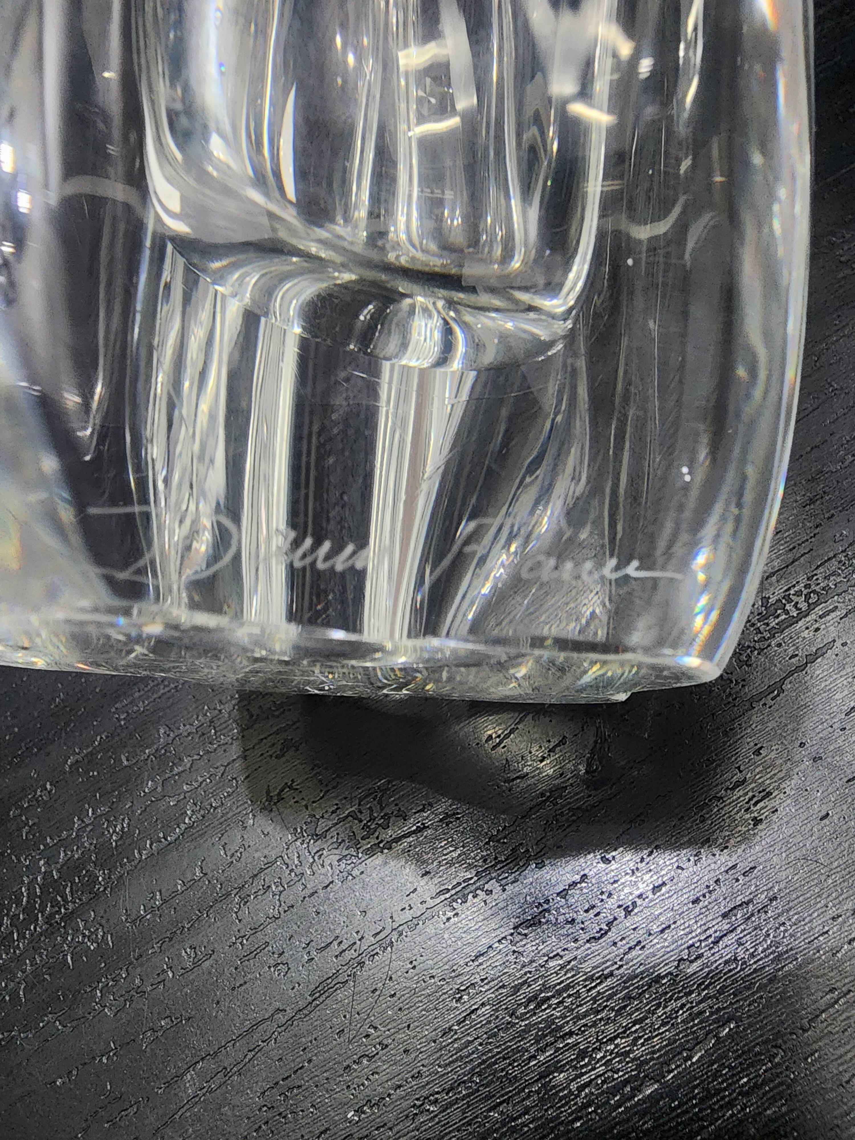Vase Daum France en cristal massif – Pièce authentique et sculpturale hydro