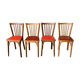4 Baumann bistro chairs sitting imitation leather 2 red and 2 burgundy