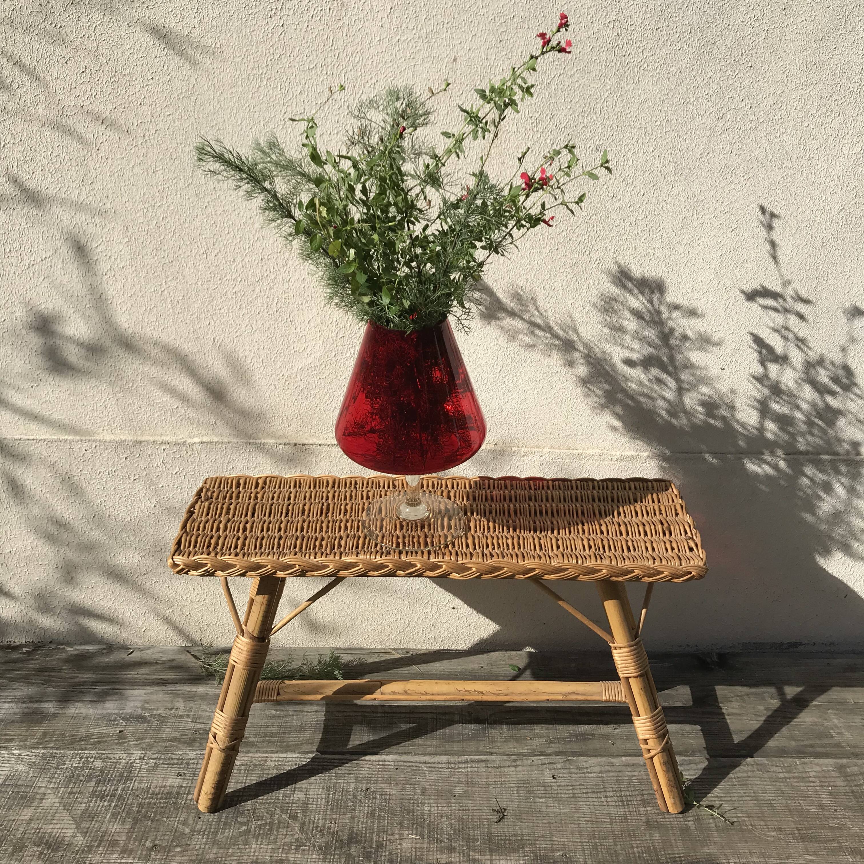 Vintage red vase Italy 1970