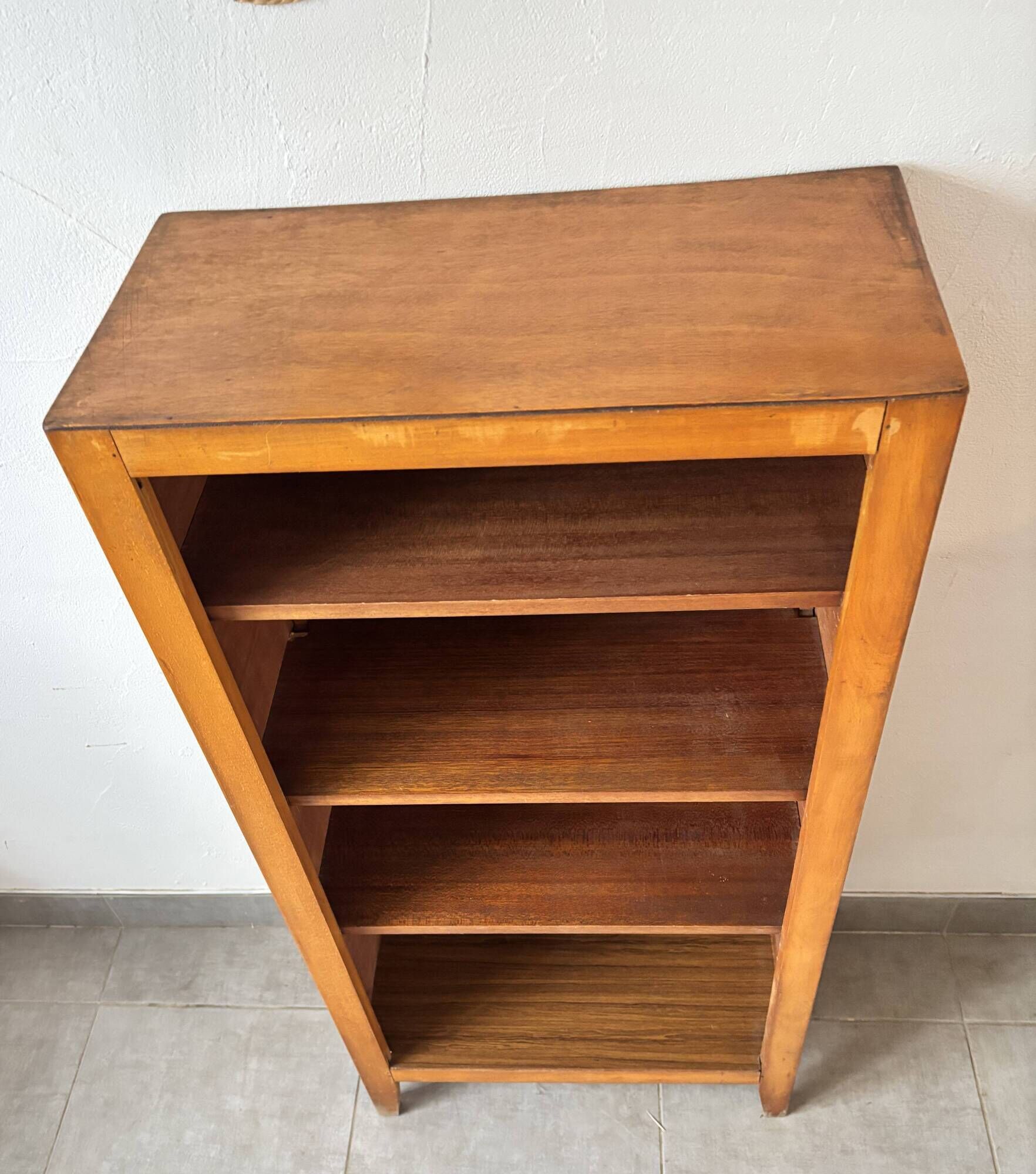 Small vintage oak library - Modular shelves, 1960s