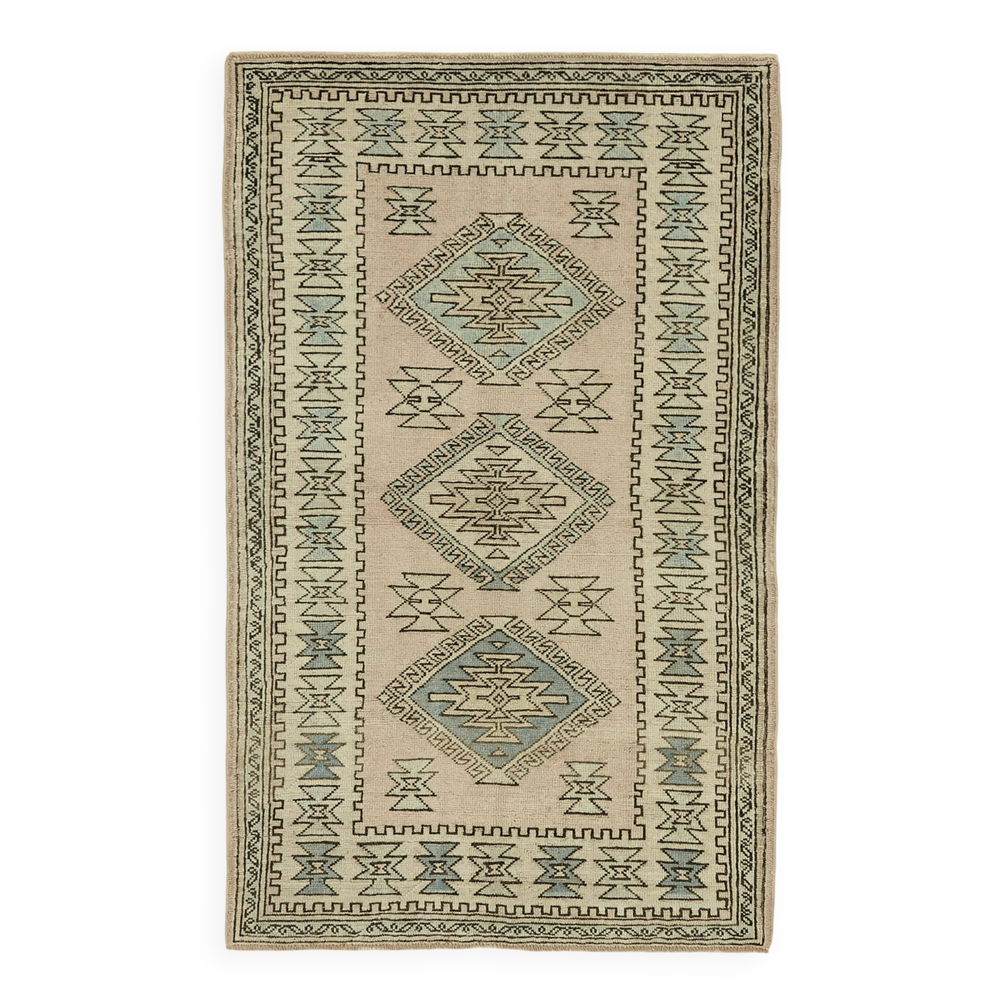 Turkish Vintage Anatolian Rug 123 cm x 199 cm