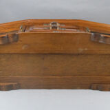 Wooden jewelry box in the shape of a chest of drawers