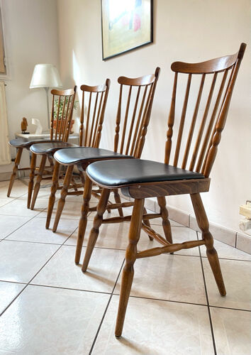 4 chairs bistro baumann tacoma boston vintage 60s