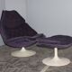 Armchair and ottoman model F585 in purple by Geoffrey D. Harcourt for Artifort, 1960s.