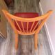 Chaise bistrot Baumann en bois et skaï rouge