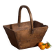 Antique solid wood basket (c.1900) #55