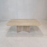 Italian Coffee Table in Travertine, 1980s