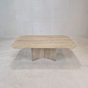 Italian Coffee Table in Travertine, 1980s
