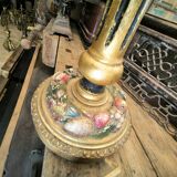 Polychrome and gilded wooden lamp 1920