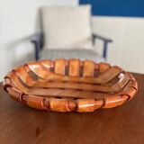 Italian woven ceramic fruit bowl, 1960
