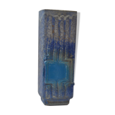Vase fat lava blue - Strehla Keramik, made in West Germany 1970