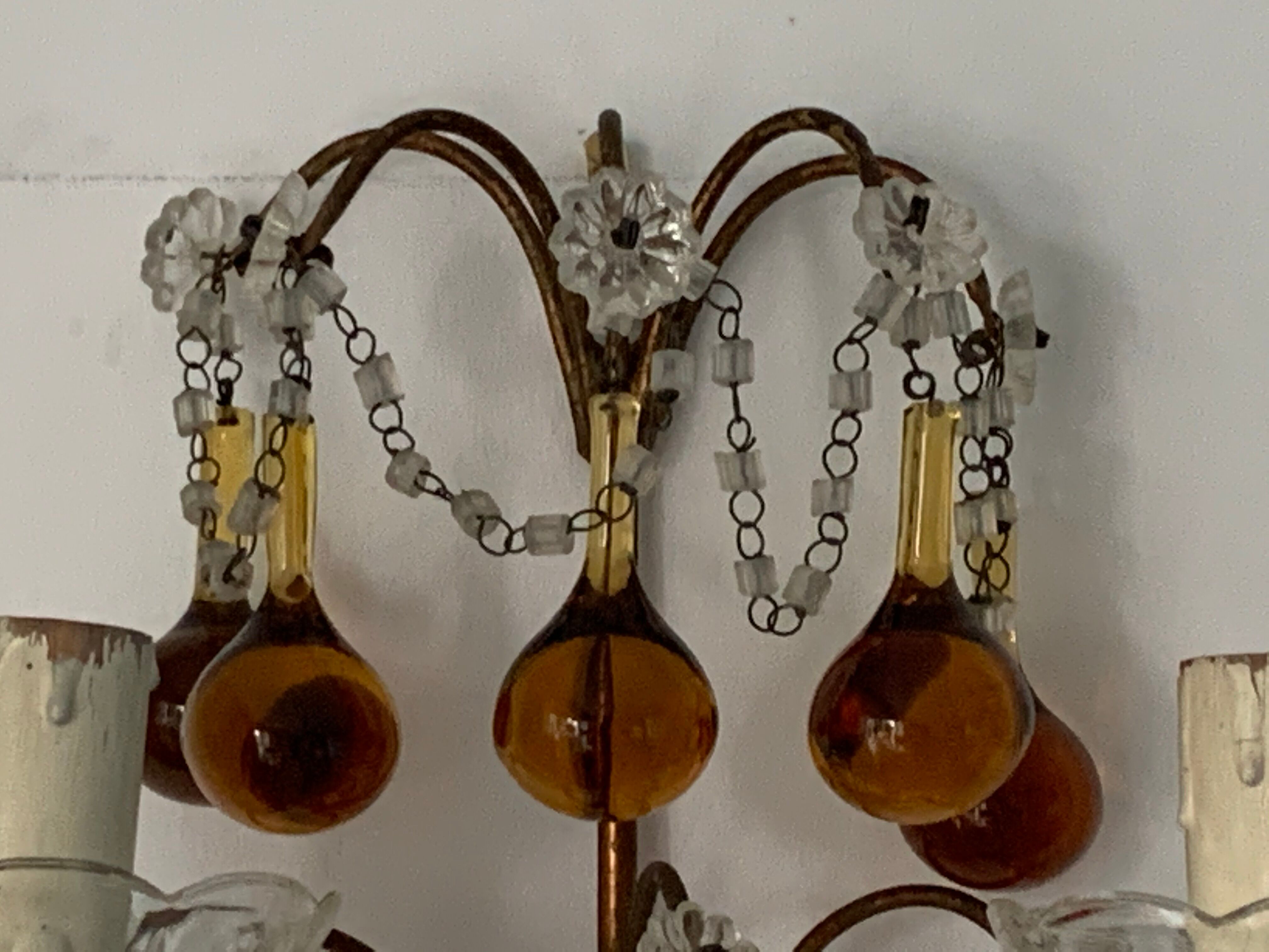 Pair of murano stamps and 1950 crystals