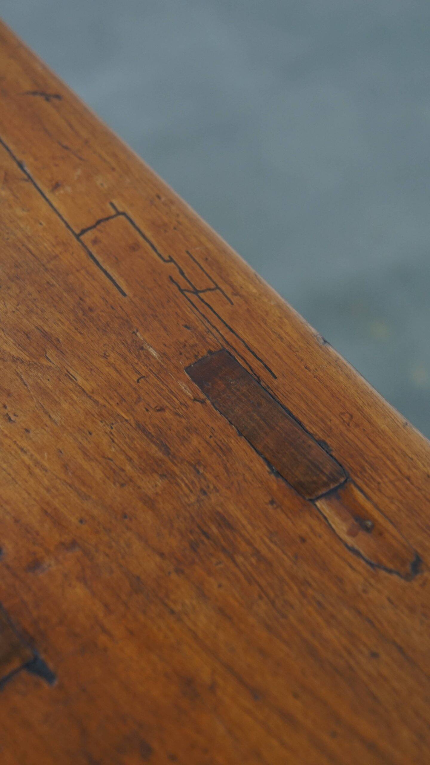 Banc antique en bois, France
