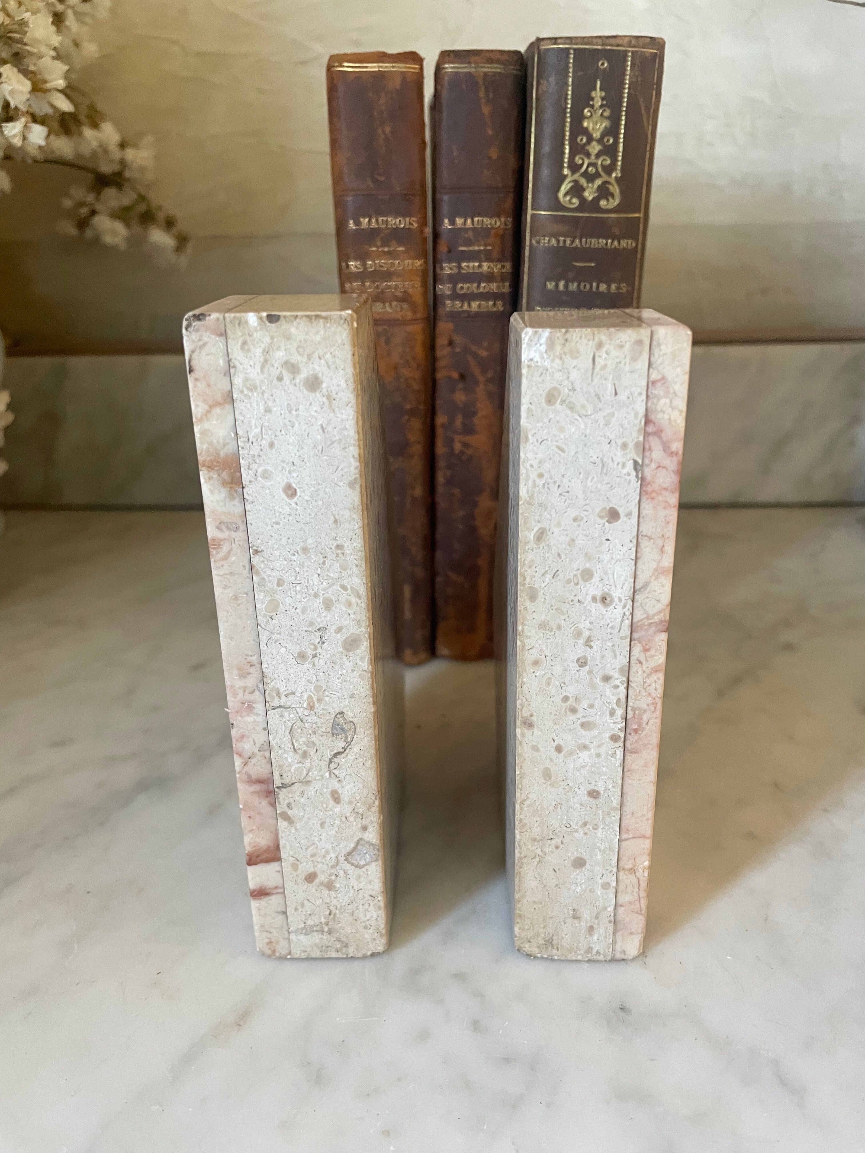 Pair of marble bookends