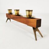 Modernist teak candlestick, Germany, 1960s.
