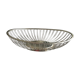 silver metal bread basket