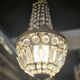 Small balloon chandelier with crystal pendants, Napoleon III style -