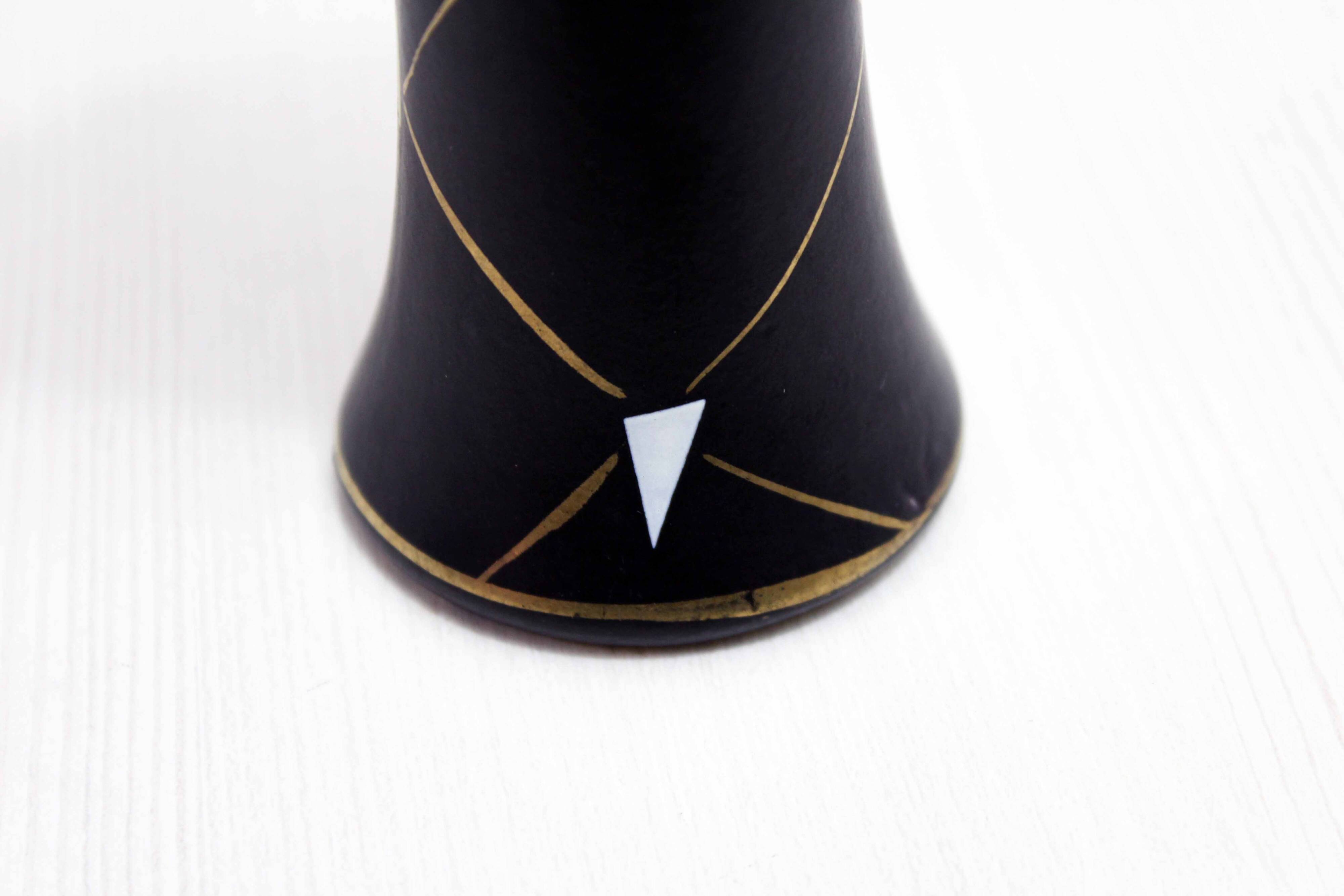 Vintage vase with geometric decorations 1970