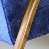 1940s italian art deco velvet armchair