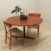 Teak round table, Italian design, 1970s, production: Italy