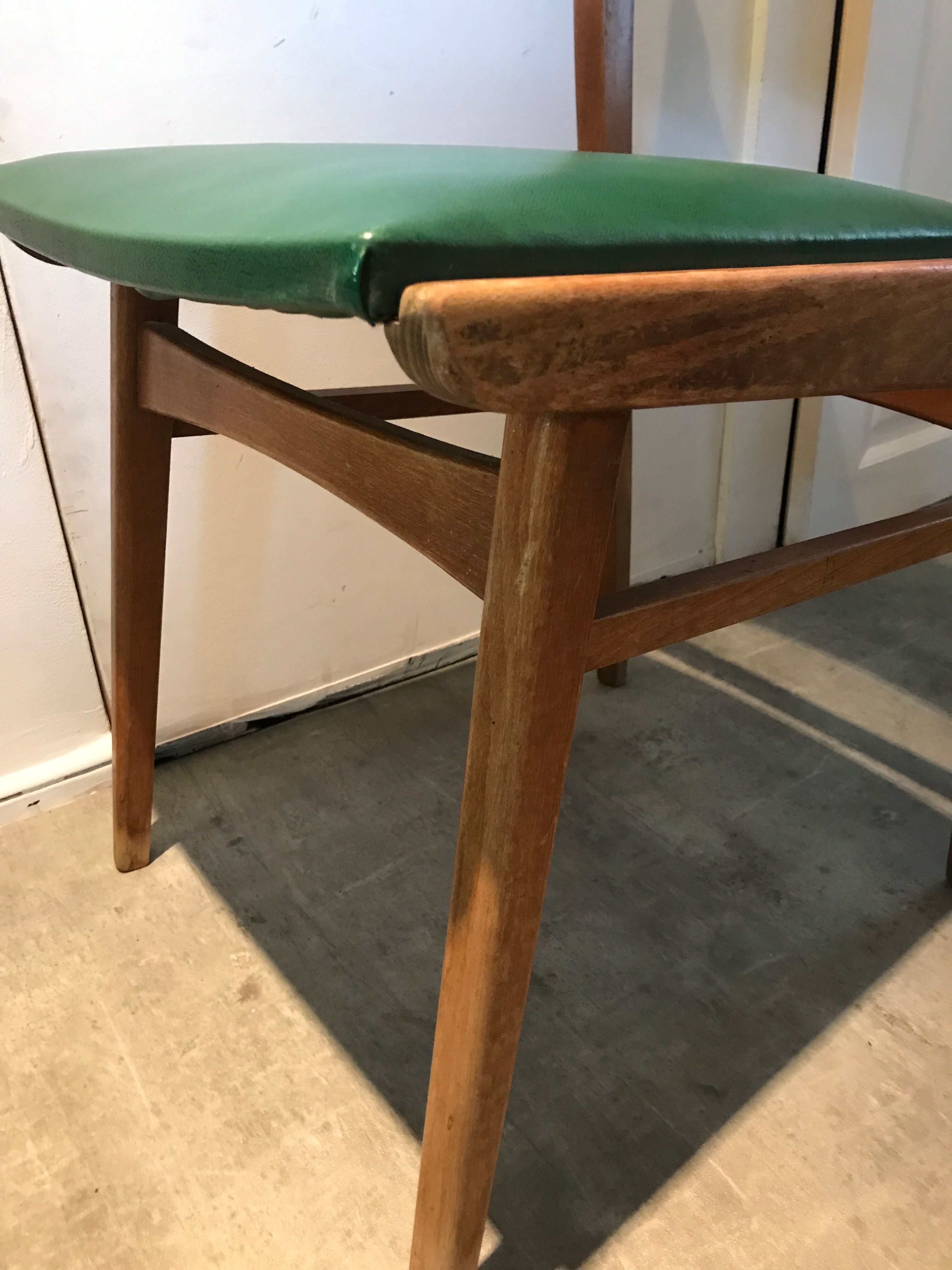 Set of 2 chairs with compass legs