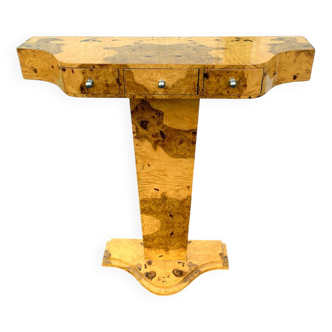 Magnificent Art Deco Elm Burl Console