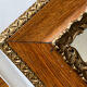 Antique moulded wooden mirror 54 x 47 cm