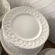 Dish set 60 pieces in white earthenware Italy Quadrifoglio