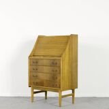Midcentury Bureau Desk Cabinet In Teak Vintage Modern Danish Style