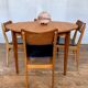 Round table in teak with vintage butterfly extension from the 1960s