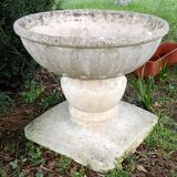 Old planter basin bird bath