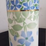 Pair of vases earthenware Keller Guérin Lunéville Periwinkle model