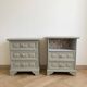 Pair of revamped clay green bedside tables