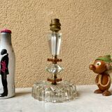 Art deco crystal blade base Val St Lambert Belgium glass & mirror