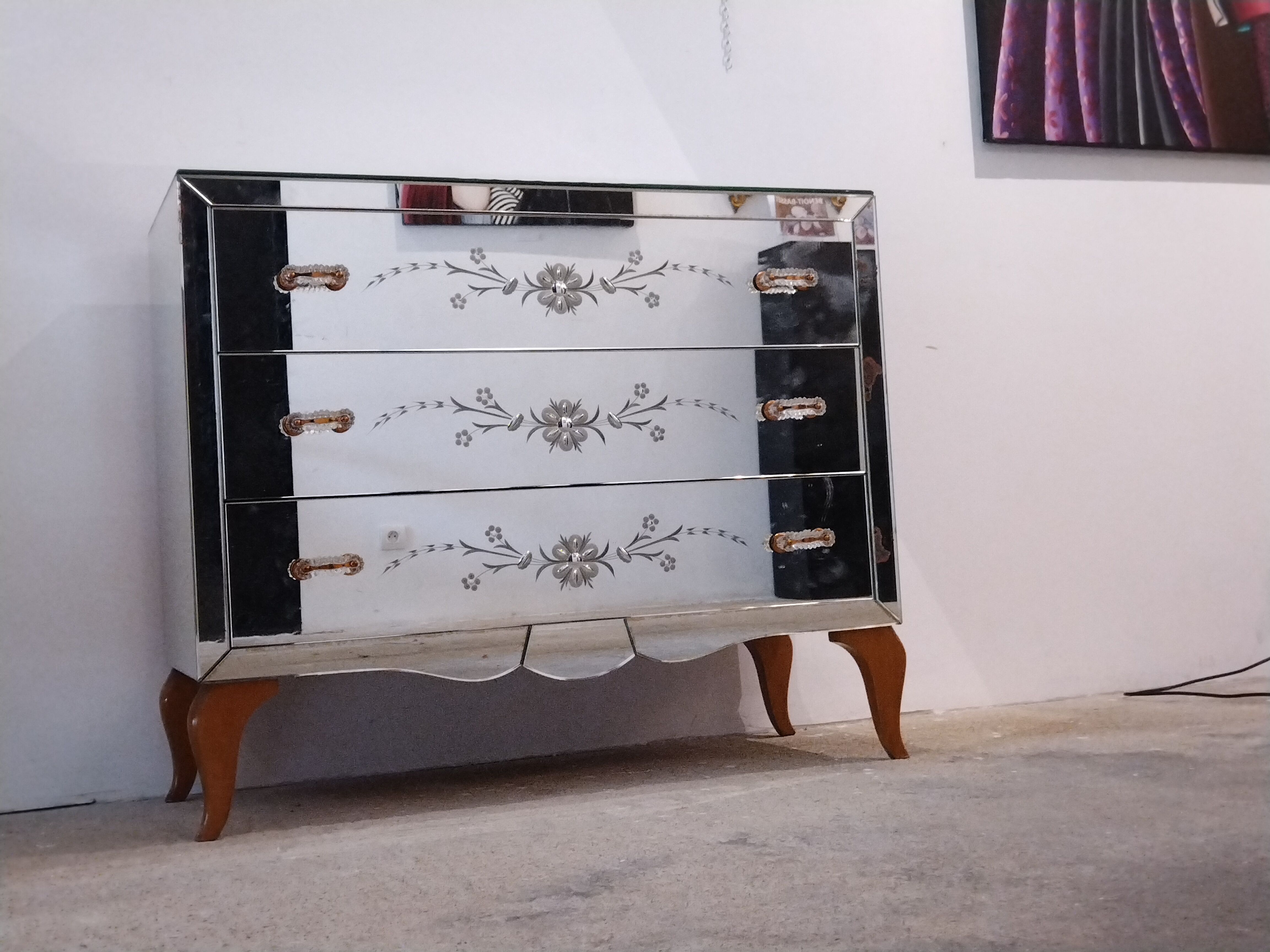 Commode miroir années 50-60