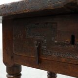 Spanish Oak Side Table or Console, 17th Century
