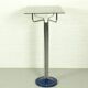 Vintage chrome plated console table with glass top – 1970s modernist design