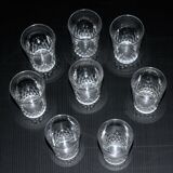 8 Baccarat goblet glasses in cut crystal.