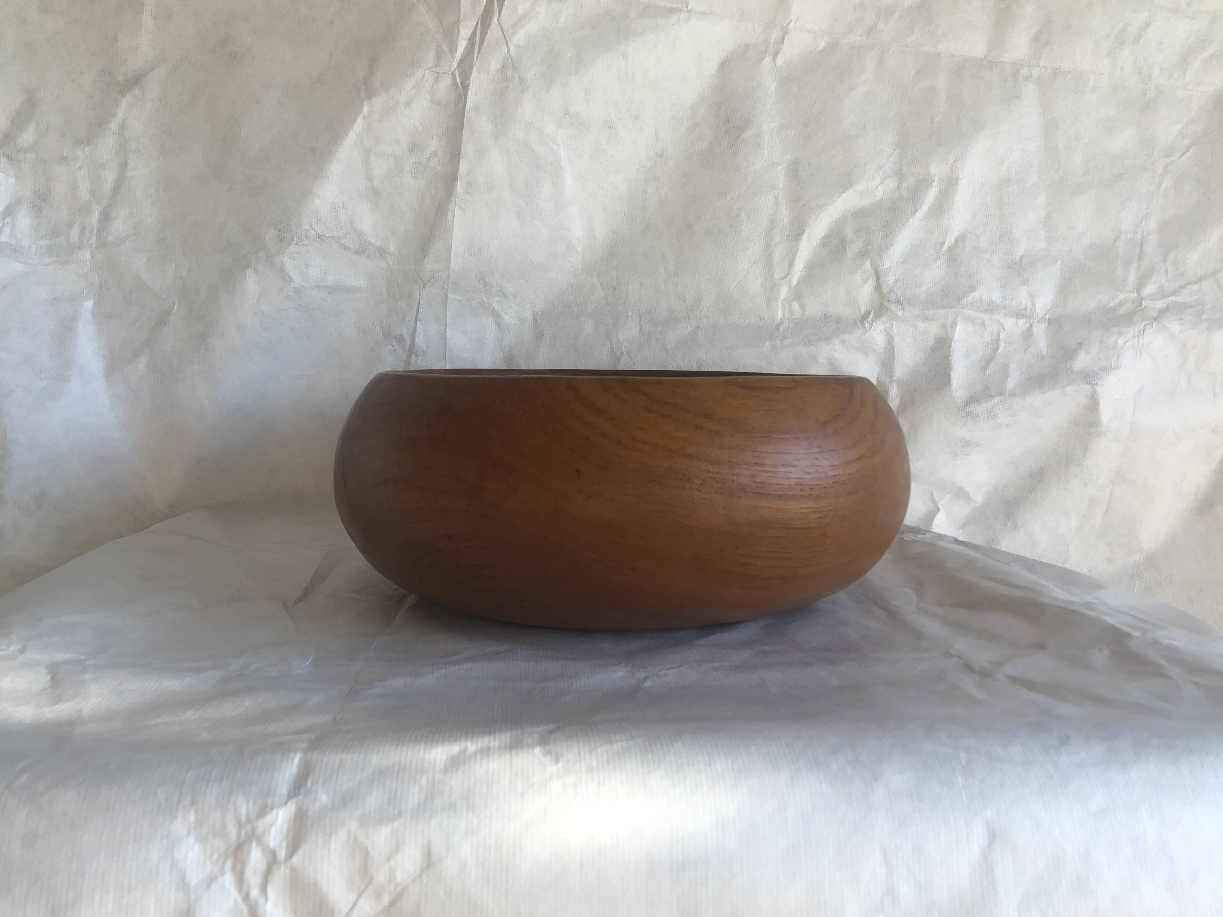 Scandinavian salad bowl in vintage teak