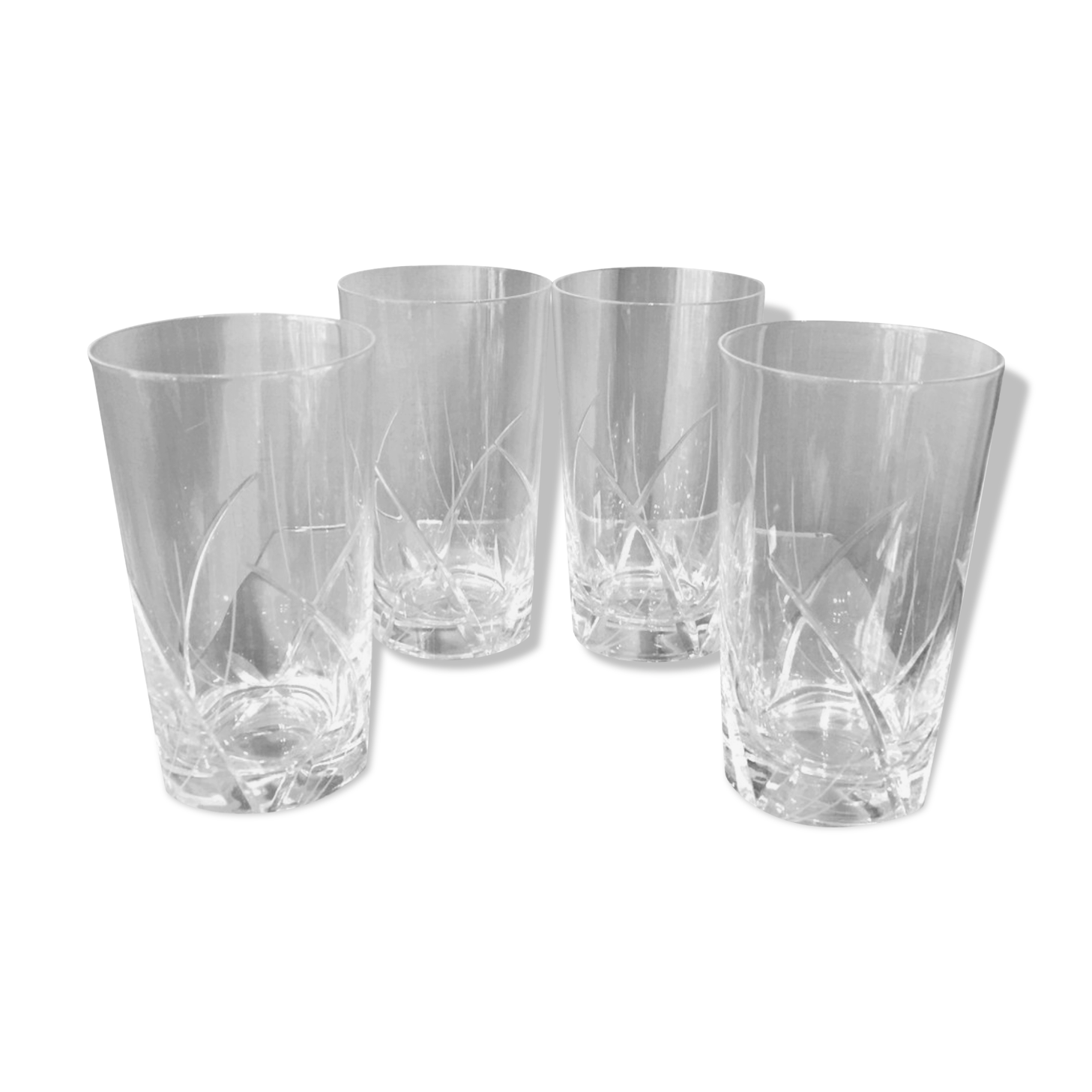 4 juice glasses suite long drink crystal size