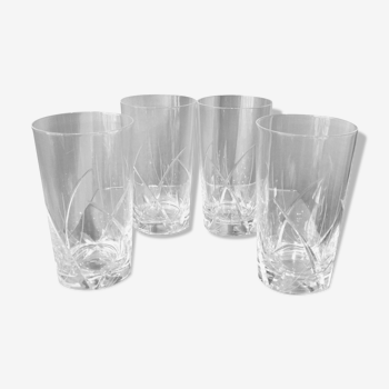 4 juice glasses suite long drink crystal size