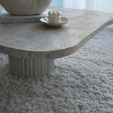 Natural Travertine irregular coffee table Athena - 90x90cm