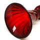 Vase, mid-century modern, red glass, designed by J. Słuczan-Orkusz, Poland, 1970s